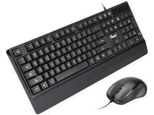 Rosewill USB Wired Slim Desktop Keyboard & Mouse Combo Black - RKM-600 Rosewill USB Wired Slim Desktop Keyboard & Mouse Combo Black - RKM-600