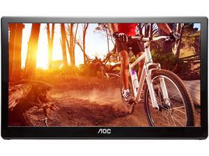 AOC E1659FWU 15.6" USB 3.0 USB-powered portable monitor w/ case, HD 1366x768, 8ms, Built-in stand, Auto-pivot, VESA compatible AOC E1659FWU 15.6" USB 3.0 USB-powered portable monitor w/ case, HD 1366x768, 8ms, Built-in stand, Auto-pivot, VESA compatible