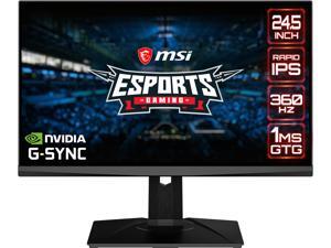 MSI 24.5" Oculux NXG253R 1920 x 1080 FHD 360Hz Rapid IPS 1ms GTG DisplayPort HDMI USB 3.2 Tilt Swivel Pivot Height Adjust VESA G-Sync Gaming Monitor MSI 24.5" Oculux NXG253R 1920 x 1080 FHD 360Hz Rapid IPS 1ms GTG DisplayPort HDMI USB 3.2 Tilt Swivel Pivot Height Adjust VESA G-Sync Gaming Monitor