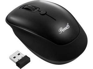 Rosewill Wireless Optical Computer Mouse, Compact, Travel Friendly, Office Style, Adjustable DPI, 4 Buttons, USB - Black Rosewill Wireless Optical Computer Mouse, Compact, Travel Friendly, Office Style, Adjustable DPI, 4 Buttons, USB - Black