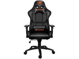 Cougar Armor Black Gaming Chair with Breathable Premium PVC Leather and Body-embracing High Back Design Cougar Armor Black Gaming Chair with Breathable Premium PVC Leather and Body-embracing High Back Design