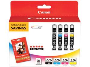 Canon CLI-226 Ink Cartridge - Combo Pack - Black/Cyan/Magenta/Yellow/Paper Canon CLI-226 Ink Cartridge - Combo Pack - Black/Cyan/Magenta/Yellow/Paper