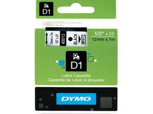 DYMO D1 Standard Tape Cartridge for Dymo Label Makers, 1/2in x 23 ft, Black on White (45013) DYMO D1 Standard Tape Cartridge for Dymo Label Makers, 1/2in x 23 ft, Black on White (45013)