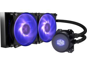 Cooler Master MasterLiquid Lite ML240L RGB AIO CPU Liquid Cooler, Sleeved FEP Tubing, Dual 120mm RGB Air Balance MF, RGB Software compatible, Dual Dissipation Technology Cooler Master MasterLiquid Lite ML240L RGB AIO CPU Liquid Cooler, Sleeved FEP Tubing, Dual 120mm RGB Air Balance MF, RGB Software compatible, Dual Dissipation Technology