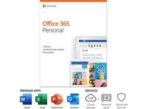 Microsoft Office 365 Personal | 12-month subscription, 1 person, PC/Mac Key Card Microsoft Office 365 Personal | 12-month subscription, 1 person, PC/Mac Key Card