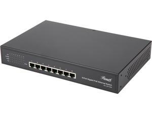 Rosewill 8-Port PoE+ Network Switch, Unmanaged Gigabit 1000M Ethernet Switch with 8 PoE+ Ports, Up to 150W Total and 30W Per Port, Quiet Operation Metal Desktop Switch - RC-GP1008 Rosewill 8-Port PoE+ Network Switch, Unmanaged Gigabit 1000M Ethernet Switch with 8 PoE+ Ports, Up to 150W Total and 30W Per Port, Quiet Operation Metal Desktop Switch - RC-GP1008