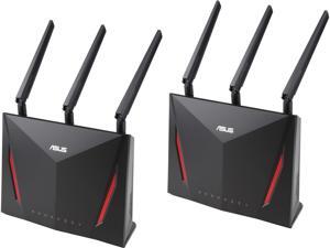 ASUS RT-AC86U 2Pack AC2900 Dual-Band Gigabit Wi-Fi Router with MU-MIMO IEEE 802.11a, IEEE 802.11b, IEEE 802.11g, IEEE 802.11n, IEEE 802.11ac, IPv4, IPv6 ASUS RT-AC86U 2Pack AC2900 Dual-Band Gigabit Wi-Fi Router with MU-MIMO IEEE 802.11a, IEEE 802.11b, IEEE 802.11g, IEEE 802.11n, IEEE 802.11ac, IPv4, IPv6