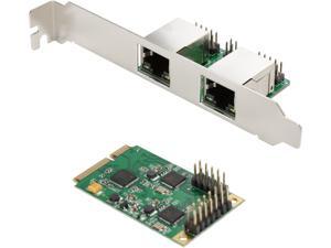 SYBA SI-MPE24046 Mini PCI-Express 2-Port Gigabit Ethernet Card SYBA SI-MPE24046 Mini PCI-Express 2-Port Gigabit Ethernet Card