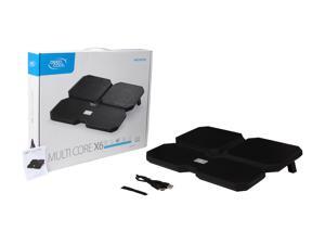 DEEPCOOL Multi Core X6 Laptop Cooling Pad 15.6" Metal Mesh Panel 2*100MM and 2*140mm Fans DEEPCOOL Multi Core X6 Laptop Cooling Pad 15.6" Metal Mesh Panel 2*100MM and 2*140mm Fans