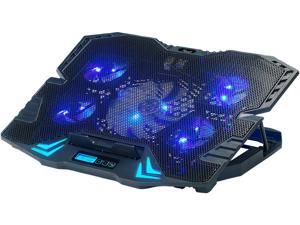 Rosewill Gaming Laptop Cooler Notebook Cooling Pad, 5 Silent Blue LED Fans with Powerful Air Flow, Control Panel with LCD Screen, Portable Height Adjustable Laptop Stand, Comfortable with Wrists Rosewill Gaming Laptop Cooler Notebook Cooling Pad, 5 Silent Blue LED Fans with Powerful Air Flow, Control Panel with LCD Screen, Portable Height Adjustable Laptop Stand, Comfortable with Wrists