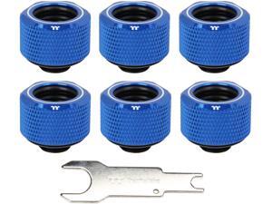 Thermaltake Pacific Blue 4 Build-in O-Rings C-Pro G1/4 PETG 16mm OD Compression Fitting 6 Pack CL-W210-CU00BU-B Thermaltake Pacific Blue 4 Build-in O-Rings C-Pro G1/4 PETG 16mm OD Compression Fitting 6 Pack CL-W210-CU00BU-B