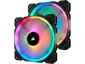 Corsair LL Series CO-9050074-WW LL140 RGB, 140mm Dual Light Loop RGB LED PWM Fan, 2 Fan Pack with Lighting Node PRO Corsair LL Series CO-9050074-WW LL140 RGB, 140mm Dual Light Loop RGB LED PWM Fan, 2 Fan Pack with Lighting Node PRO