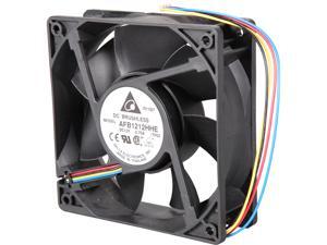 Delta AFB1212HHE PWM Cooling Fan, 2900 RPM, 120 CFM, 44 dBA, 120x120x38mm, Dual Ball Bearing, PWM connection for Smart Fan Speed Control Delta AFB1212HHE PWM Cooling Fan, 2900 RPM, 120 CFM, 44 dBA, 120x120x38mm, Dual Ball Bearing, PWM connection for Smart Fan Speed Control