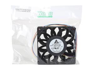 Delta FFC1212D-PWM High Quality Brushless DC Air Cooling Fan, 4000 RPM, 150 CFM, 44 dBA, 120x120x25mm, Dual Ball Bearing, PWM Fan Control Delta FFC1212D-PWM High Quality Brushless DC Air Cooling Fan, 4000 RPM, 150 CFM, 44 dBA, 120x120x25mm, Dual Ball Bearing, PWM Fan Control