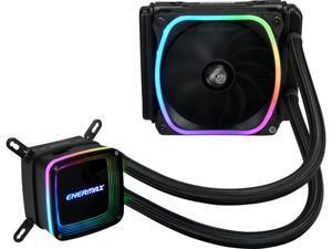 Enermax AQUAFUSION 120, Addressable RGB All-in-one CPU Liquid Cooler for AM4 / LGA1200, 120mm Radiator, Dual-Chamber water block, SquA RGB Fan, ELC-AQF120-SQA Enermax AQUAFUSION 120, Addressable RGB All-in-one CPU Liquid Cooler for AM4 / LGA1200, 120mm Radiator, Dual-Chamber water block, SquA RGB Fan, ELC-AQF120-SQA