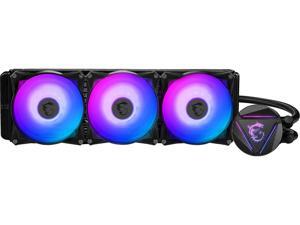 MSI MAG Series CORELIQUID 360R, ARGB CPU Liquid Cooler (AIO): Rotatable Blockhead Design, 360mm Radiator, Triple 120mm ARGB PWM Fans MSI MAG Series CORELIQUID 360R, ARGB CPU Liquid Cooler (AIO): Rotatable Blockhead Design, 360mm Radiator, Triple 120mm ARGB PWM Fans