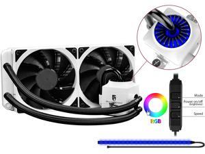 DEEPCOOL Gamer Storm CAPTAIN 240EX RGB WHITE-AIO CPU Liquid Cooler 240mm RGB Waterblock And LED Strip AURA SYNC Ceramic Bearing Pump Visual Liquid Flow Metal Mounting Kit AM4 Compatible DEEPCOOL Gamer Storm CAPTAIN 240EX RGB WHITE-AIO CPU Liquid Cooler 240mm RGB Waterblock And LED Strip AURA SYNC Ceramic Bearing Pump Visual Liquid Flow Metal Mounting Kit AM4 Compatible