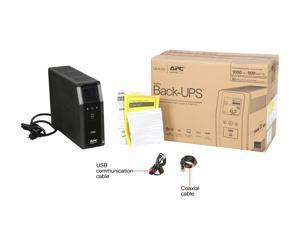 APC BR1000MS 1000 VA Pure SineWave 10 Outlets 2 USB Charging Ports Back-UPS Pro Battery Backup APC BR1000MS 1000 VA Pure SineWave 10 Outlets 2 USB Charging Ports Back-UPS Pro Battery Backup
