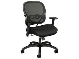 HON Wave Mid-Back Chair - Mesh Office or Computer Chair with Adjustable Arms, Black (VL712) HON Wave Mid-Back Chair - Mesh Office or Computer Chair with Adjustable Arms, Black (VL712)