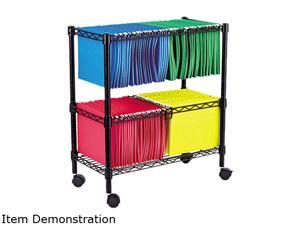 Alera FW60-1426BL Two-Tier Rolling File Cart, 26w x14d x 29-1/2h, Black Alera FW60-1426BL Two-Tier Rolling File Cart, 26w x14d x 29-1/2h, Black