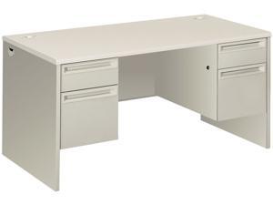 HON H38155.B9.Q 38000 Series Double Pedestal Desk, 60" x 30" x 30", Silver Mesh / Light Gray HON H38155.B9.Q 38000 Series Double Pedestal Desk, 60" x 30" x 30", Silver Mesh / Light Gray