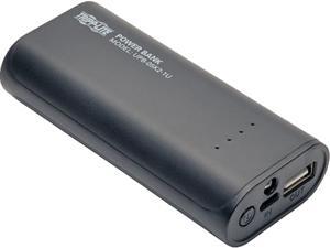 Tripp Lite Black 5200 mAh Portable Mobile Power Bank USB Battery Charger with LED Flashlight UPB-05K2-1U Tripp Lite Black 5200 mAh Portable Mobile Power Bank USB Battery Charger with LED Flashlight UPB-05K2-1U