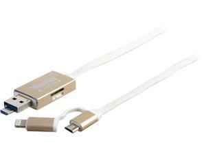 1ST PC CORP. CB-URD161-WH White 6-in-1 Super Multi-Function Data Sync and Charging Cable with Both Lightning & Micro USB Connector 1ST PC CORP. CB-URD161-WH White 6-in-1 Super Multi-Function Data Sync and Charging Cable with Both Lightning & Micro USB Connector