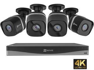 EZVIZ 4K UltraHD 8MP Outdoor IP PoE Surveillance System, 4 Weatherproof UHD EXIR Security Cameras, 4 Channel 2TB NVR Storage, 100 ft. Night Vision, Smart Video Analytics, Customizable Motion Detection EZVIZ 4K UltraHD 8MP Outdoor IP PoE Surveillance System, 4 Weatherproof UHD EXIR Security Cameras, 4 Channel 2TB NVR Storage, 100 ft. Night Vision, Smart Video Analytics, Customizable Motion Detection