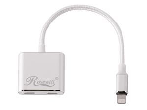 Lightning Splitter iPhone Cable Splitter Dual Lightning Ports iPhone Audio and Power Lighting Cable Lightning Audio + Charge Adapter for iPhone X iPhone 8 iPhone 7 Plus iPhone 7 iOS 10 & iOS11 Lightning Splitter iPhone Cable Splitter Dual Lightning Ports iPhone Audio and Power Lighting Cable Lightning Audio + Charge Adapter for iPhone X iPhone 8 iPhone 7 Plus iPhone 7 iOS 10 & iOS11