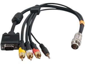 C2G 60019 RapidRun VGA (HD15) + 3.5mm + Composite Video + Stereo Audio Flying Lead, Black (3 Feet, 0.91 Meters) C2G 60019 RapidRun VGA (HD15) + 3.5mm + Composite Video + Stereo Audio Flying Lead, Black (3 Feet, 0.91 Meters)