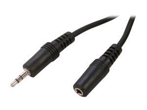 BYTECC SPC-6MF 6 ft. 3.5mm Stereo Speaker Extension Cable - Male To Female, Black Jacket Male to Female BYTECC SPC-6MF 6 ft. 3.5mm Stereo Speaker Extension Cable - Male To Female, Black Jacket Male to Female