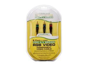 CABLES UNLIMITED AUD-1375-06 6 feet Component Video Cable Male to Male CABLES UNLIMITED AUD-1375-06 6 feet Component Video Cable Male to Male