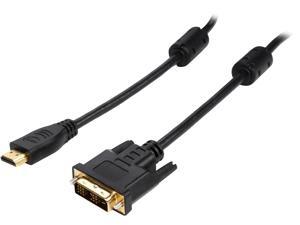 Coboc HD2SLDVI-3BK Black Color 3 ft.30AWG High Speed HDMI to DVI-D(18+1) Adapter Cable w/Ferrite Cores - 1920 x 1080p Coboc HD2SLDVI-3BK Black Color 3 ft.30AWG High Speed HDMI to DVI-D(18+1) Adapter Cable w/Ferrite Cores - 1920 x 1080p