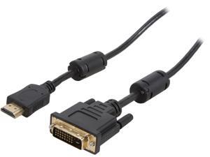 Coboc EA-HD2DVI-15-BK 15 ft. Black HDMI A Male to DVI-D (24+1) Male 30 AWG High Speed HDMI to DVI-D Adapter Cable w/ Ferrite Cores Male to Male Coboc EA-HD2DVI-15-BK 15 ft. Black HDMI A Male to DVI-D (24+1) Male 30 AWG High Speed HDMI to DVI-D Adapter Cable w/ Ferrite Cores Male to Male