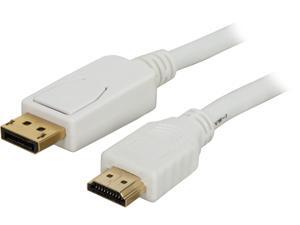Coboc CL-DP2HDMI-6-WH 6 ft. DisplayPort to HDMI Passive Adatper Converter Cable M-M Coboc CL-DP2HDMI-6-WH 6 ft. DisplayPort to HDMI Passive Adatper Converter Cable M-M