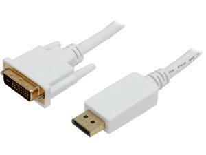 Coboc CL-DP2DVI-3-WH 3ft White color 28AWG DisplayPort to DVI-D(24+1) adatper converter Cable Coboc CL-DP2DVI-3-WH 3ft White color 28AWG DisplayPort to DVI-D(24+1) adatper converter Cable