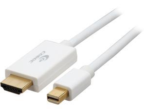 Coboc CL-MDP2HDMI-10-WH 10 ft. 32AWG Mini DisplayPort (Thunderbolt Compatible) to HDMI Passive Adapter Converter Cable, Gold Plated, White - mDP to HDMI - 1920 x 1080 Resolution Coboc CL-MDP2HDMI-10-WH 10 ft. 32AWG Mini DisplayPort (Thunderbolt Compatible) to HDMI Passive Adapter Converter Cable, Gold Plated, White - mDP to HDMI - 1920 x 1080 Resolution