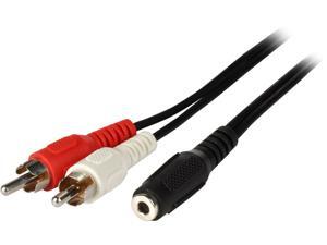 Tripp Lite P316-06N 6" 3.5mm Mini Stereo to Two RCA Audio Y Splitter Adapter Cable (3.5mm F to 2x RCA M) Female to Male Tripp Lite P316-06N 6" 3.5mm Mini Stereo to Two RCA Audio Y Splitter Adapter Cable (3.5mm F to 2x RCA M) Female to Male