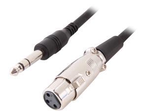 BYTECC Model MICPH-6MF 6 ft. 1/4" Stereo Microphone Plug to 3 pin XLR Female Cable BYTECC Model MICPH-6MF 6 ft. 1/4" Stereo Microphone Plug to 3 pin XLR Female Cable