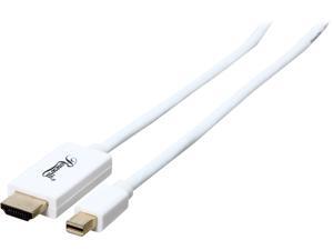 Rosewill RCDC-14032 - 15 ft. White Mini DisplayPort to HDMI 32AWG Cable - Male to Male Rosewill RCDC-14032 - 15 ft. White Mini DisplayPort to HDMI 32AWG Cable - Male to Male