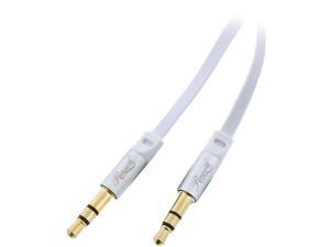 Rosewill RAC-6WH - 6-Foot 3.5mm Flat Audio Cable, White Rosewill RAC-6WH - 6-Foot 3.5mm Flat Audio Cable, White