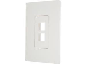 Tripp Lite Single-Gang 2-Port Universal Keystone Wall Plate, Cat5/6/6a, USB, HDMI, DisplayPort, RCA, White (N080-102) Tripp Lite Single-Gang 2-Port Universal Keystone Wall Plate, Cat5/6/6a, USB, HDMI, DisplayPort, RCA, White (N080-102)