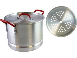 Oster Cocina 111884.02 Pamona 12 Qt Tamale Pot, Stainless Steel with Red Handles Oster Cocina 111884.02 Pamona 12 Qt Tamale Pot, Stainless Steel with Red Handles