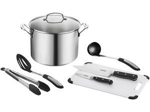 Cuisinart 76610-26PHS Chef‘s Classic Stainless 10 Qt. Stockpot with Essential Tools, 8 Piece set, Stainless Steel Cuisinart 76610-26PHS Chef‘s Classic Stainless 10 Qt. Stockpot with Essential Tools, 8 Piece set, Stainless Steel