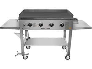 Blackstone 1560 Silver 36 in. 4-Burner Propane Gas Grill in Stainless Steel with Griddle Top Blackstone 1560 Silver 36 in. 4-Burner Propane Gas Grill in Stainless Steel with Griddle Top