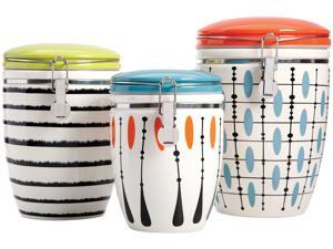 Studio California by Laurie Gates Nordic Cool Luminescent Mix 3 Piece Canister Set, Assorted Designs, 113191.03 Studio California by Laurie Gates Nordic Cool Luminescent Mix 3 Piece Canister Set, Assorted Designs, 113191.03