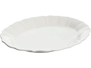 Gibson Home 116995.01 Cafe Posh 18.75 Inch Oval Platter, White Gibson Home 116995.01 Cafe Posh 18.75 Inch Oval Platter, White