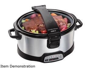 Hamilton Beach 33467 Silver 6 Qt. Stay or Go 6 Quart Programmable Slow Cooker Hamilton Beach 33467 Silver 6 Qt. Stay or Go 6 Quart Programmable Slow Cooker