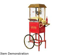 Nostalgia CCP1000RED 59-Inch Vintage 10-Oz. Commercial Popcorn Cart, Red Nostalgia CCP1000RED 59-Inch Vintage 10-Oz. Commercial Popcorn Cart, Red