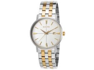 Bulova 98B255 Men's Stainless Steel Two-tone Bracelet Band Grey Dial Watch Bulova 98B255 Men's Stainless Steel Two-tone Bracelet Band Grey Dial Watch
